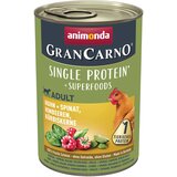 Animonda GranCarno Superfood konzerva za pse - Piletina, spanać, malina i semenke bundeve 400g | Eponuda.com