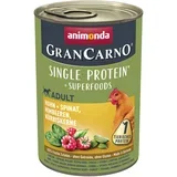GranCarno Superfood konzerva za pse - Piletina, spanać, malina i semenke bundeve 400g