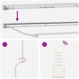  Električni zložljiv senčnik Rdeča in bela 3,5 x 2,5 m, (5000206265) | Shoptok.si