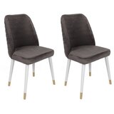 Hanah home Hugo-401 V2 AnthraciteWhiteGold Chair Set (2 Pieces) | ePonuda.com