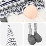  Božićni patuljak s rastezljivim nogama Siva 130 cm Poliester | shoptok.hr