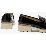 Resti Black lacquered women's moccasins with chain Soterra - Footwear | ePonuda.com