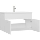 Ormarić Omarica za umivalnik z vgradnim umivalnikom bela iverna plošča | Shoptok.si