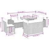  9-dijelni set vrtnih sofa od poliratana s jastucima sivi | shoptok.hr