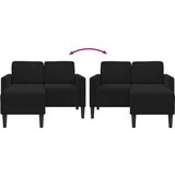 SOFA 2-sjed s ležaljkom u obliku slova L crna 125 cm baršun | shoptok.hr