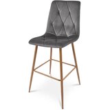 Libra stolica - tamnosivi baršun / noge od hrasta x 3 | shoptok.hr