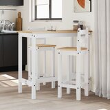 Furnova Barski stoli 2 kosa bela trdna borovina, (21955498) | Shoptok.si