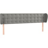  Uzglavlje s ušima svjetlosivo 203x23x78/88 cm baršunasto | shoptok.hr