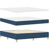 vidaXL vzmetnica z vzmetnico in klopjo modra 180x200 cm tkanina, (22083400) | Shoptok.si