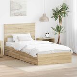 vidaXL Krevetna konstrukcija s ladicama Sonoma hrast 100 x 200 cm | shoptok.hr