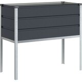  Cvetlično korito Antracit 100 x 45 x 90 cm Cinkana jeklena, (5000207809) | Shoptok.si