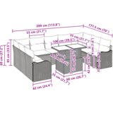 vidaXL 10-dijelni vrtni sofa set s jastučićima Bež Poli ratan, dvosjed vrtni sofa s jastučićima Bež Poli ratan | shoptok.hr