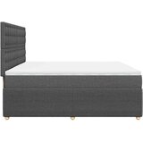  Krevet s oprugama i madracem tamnosivi 200 x 200 cm od tkanine | shoptok.hr