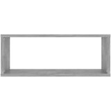 vidaXL Kockaste zidne police 2 kom boja betona 60 x 15 x 23 cm iverica | shoptok.hr