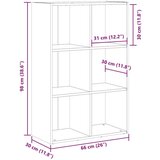vidaXL Knjižna omara/komoda artisan hrast 66x30x98 cm inženirski les | Shoptok.si