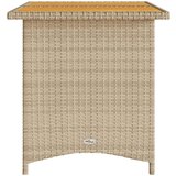  Vrtni stol s drvenom pločom bež 110 x 68 x 70 cm od poliratana | shoptok.hr