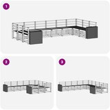 Sekcijska garnitura 10 pcs Prirodna Čvrsto drvo akacije | shoptok.hr