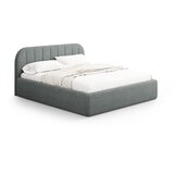 Windsor & Co Sofas Temno siva oblazinjena zakonska postelja s prostorom za shranjevanje z letvenim dnom 160x200 cm Juno – | Shoptok.si
