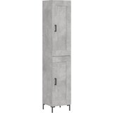  Visoka komoda siva betona 34,5x34x180 cm od konstruiranog drva Slike