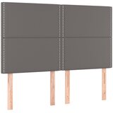  LED uzglavlje sivo 144x5x118/128 cm od umjetne kože | shoptok.hr
