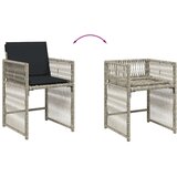  Vrtna garnitura - 13-dijelni vrtni blagovaonski set s jastucima svijetlosivi - Svjetlosiva Stakl 12 | shoptok.hr