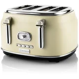 Retro White 4 Slice toster