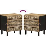 vidaXL Nočna omarica 2 kosa črna 40x33,5x46 cm trden mangov les | Shoptok.si