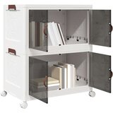  Složiva kutija za pohranu s kotačima 2nivoa 75 L 64x40x76 cm | Eponuda.ba