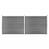 vidaXL komplet ograjnih panelov wpc 353x146 cm siv | Shoptok.si