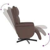  Naslonjač od umjetne kože s osloncem za noge smeđi | shoptok.hr