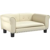  Krevet za pse krem 70 x 45 x 30 cm od umjetne kože | shoptok.hr