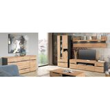 Hom`in DNEVNI REGAL, barve grafita, hrast artisan | Shoptok.si