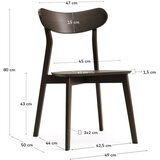 Kave Home Smeđe blagovaonske stolice u setu 2 kom u dekoru hrasta Safina – | shoptok.hr