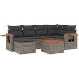 vidaXL 7-dijelni set vrtnih sofa sivi od poliratana | shoptok.hr