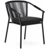 Kave Home Crna metalna vrtna stolica Xelida -