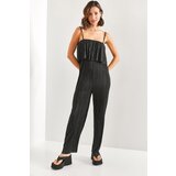 Bianco Lucci Women's Strap Pleated Satin Jumpsuit 6030 | shoptok.hr