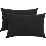 vidaXL Blazine za kavč 2 pcs Črna 60 x 40 cm Žametna tkanina | Shoptok.si
