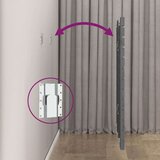  Stensko posteljno vzglavje sivo 206x3x91,5 cm trdna borovina | Shoptok.si