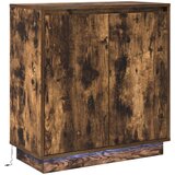 vidaXL Predsoblje s LED-om Dimnjaka od hrasta 71x34,5x75 cm Od drvenih materijala | shoptok.hr