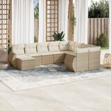  10-dijelni set vrtnih sofa s jastucima bež od poliratana | shoptok.hr