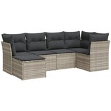 Maison Chic Seti vrtnega pohištva - Vrtna garnitura - Vrtni pohištvo set 6-delna z blazinami siv poli ratan, (21806123) | Shoptok.si