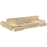  Krevet s ladicama Sonoma hrast 120 x 200 cm Konstruirano drvo | shoptok.hr