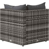  Kutna vrtna sofa od poliratana s jastucima siva | shoptok.hr