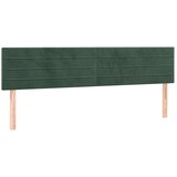  Posteljno vzglavje 2 kosa temno zeleno 100x5x78/88 cm žamet | Shoptok.si