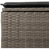  Vrtni tabure s jastukom sivi 55 x 55 x 37 cm od poliratana | shoptok.hr