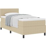 Box Postelja z vzmetnico svetlo zeleno sivo 80x200 cm žametna tkanina, (22083414) | Shoptok.si