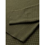 Ombre Structured men's sweater with round neckline - olive | shoptok.hr