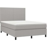  Box spring s madracem svjetlosivi 140x200 cm od tkanine | shoptok.hr