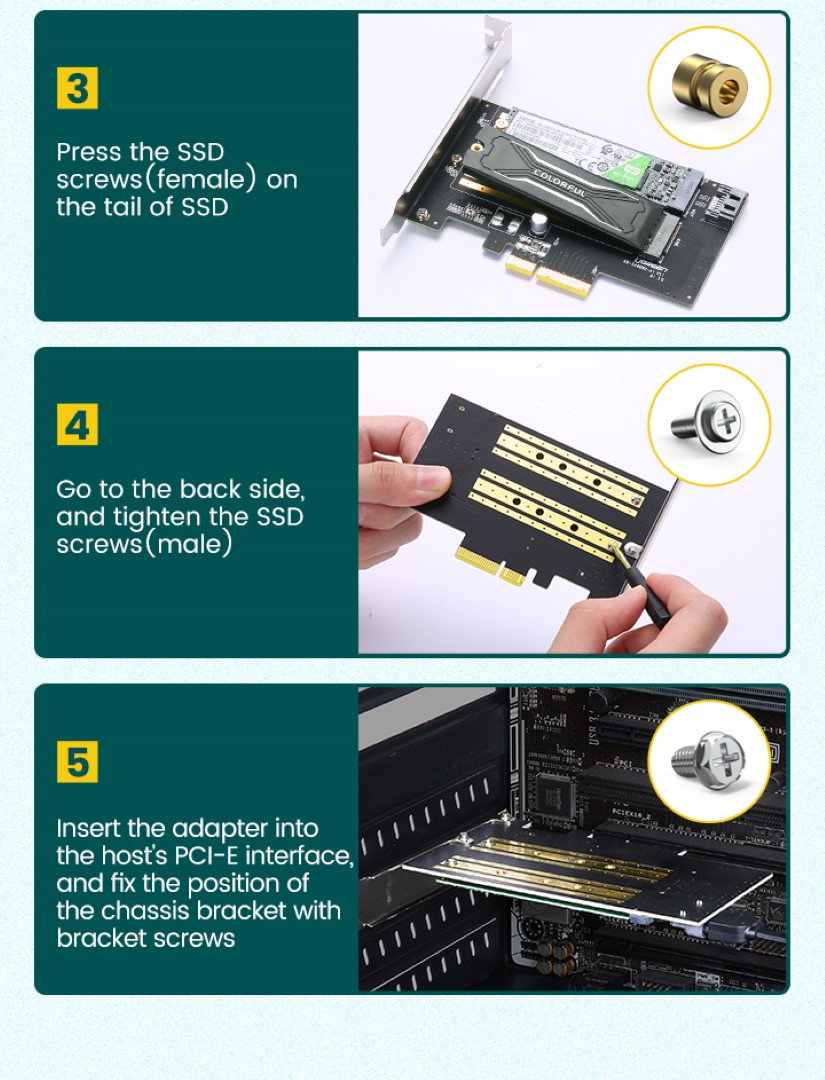 Ugreen 70504 M2 / M.2 NVME na PCI-E 3.0 proširena kartica s M.2 SATA podr&scaron;kom | shoptok.hr