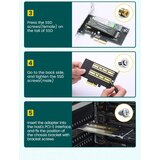Ugreen razširitvena kartica z M.2 SATA podporo 70504 PCIe na M2 adapter M.2 NVME na PCI-E 3.0 | Shoptok.si